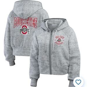 Ohio State Buckeyes WEAR by Erin Andrews  Full-Zip Hoodie Heather Gray NWT $98